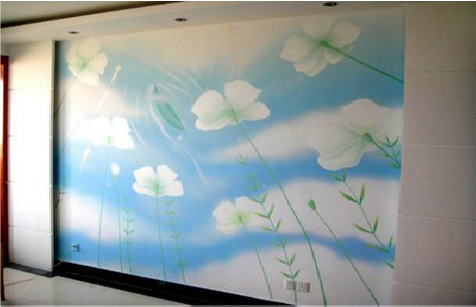 泸定画墙绘怎么画好白云的蓬松感？