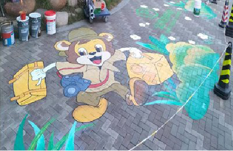 泸定夏季画地面彩绘会遇到的问题