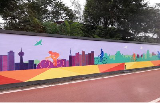 泸定墙体彩绘-围墙