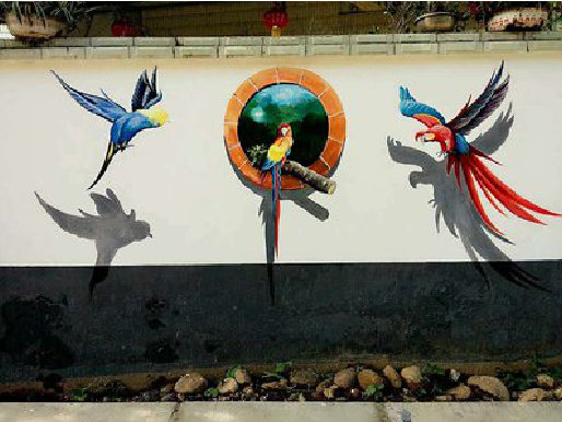 泸定视觉错位-3D墙绘设计