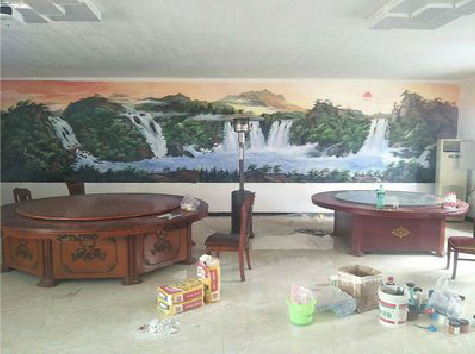 泸定墙绘-写实风景