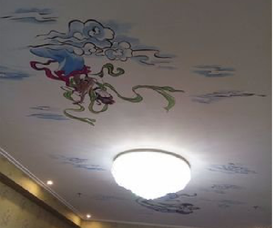 泸定如何快速绘制天花板上的手绘墙？