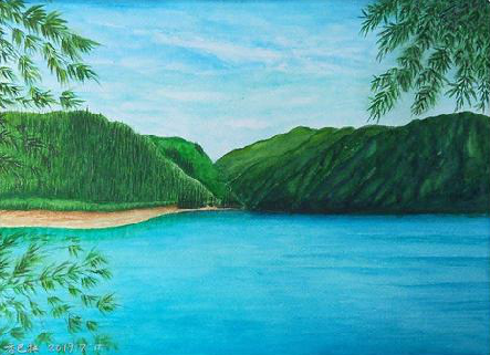 泸定在墙绘中，如何绘画绿水青山？