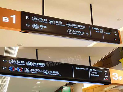 泸定如何通过商场标识牌引导客流分布？